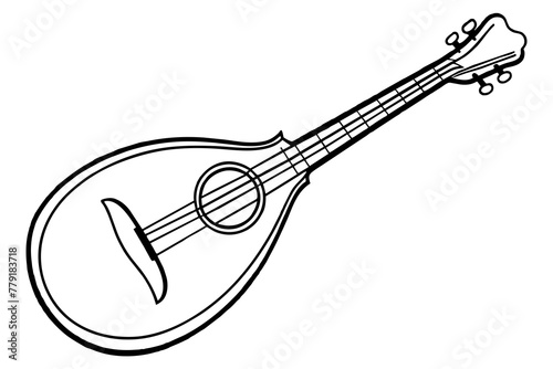 mandolin silhouette vector illustration