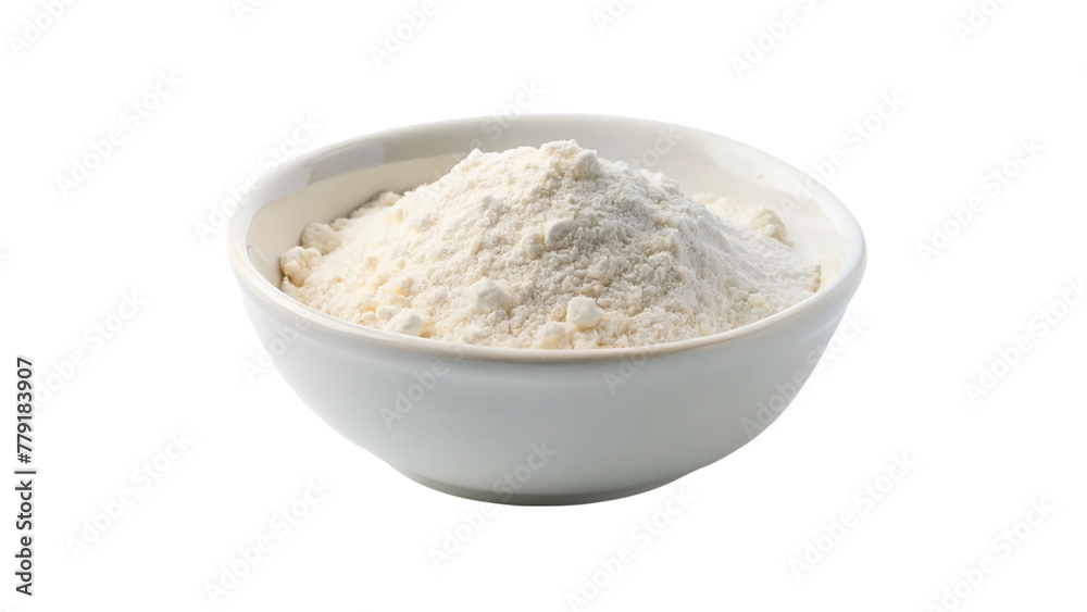 Wheat flour in a bowl isolated on a transparent background Wheat flour in a bowl isolated on a transparent background