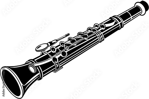 oboe silhouette vector illustration