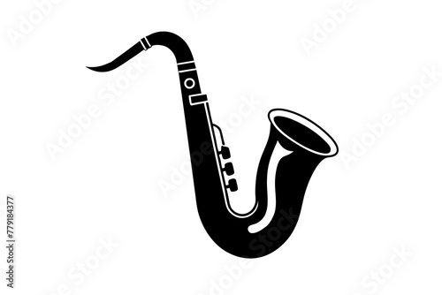 saxophone silhouette vector illustration