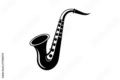 saxophone silhouette vector illustration