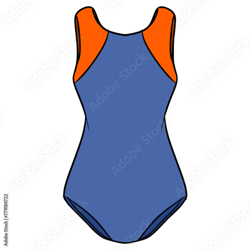 swimsuit illustration hand drawn isolated vector 