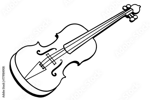 violin silhouette vector illustration