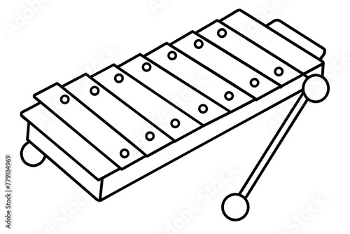 xylophone silhouette vector illustration