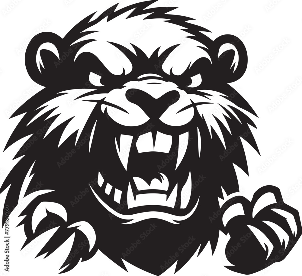 Angry Beaver Silhouette Design Angry Beaver Silhouette Design
