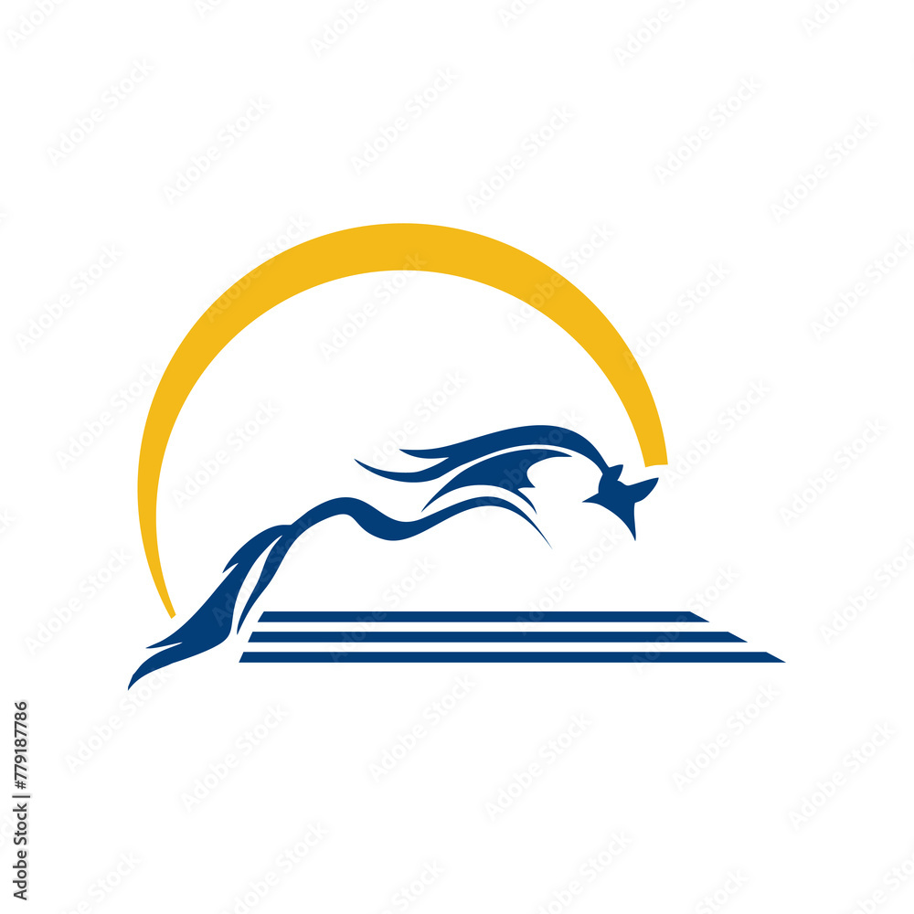 Obraz premium horse and sunset logo.eps