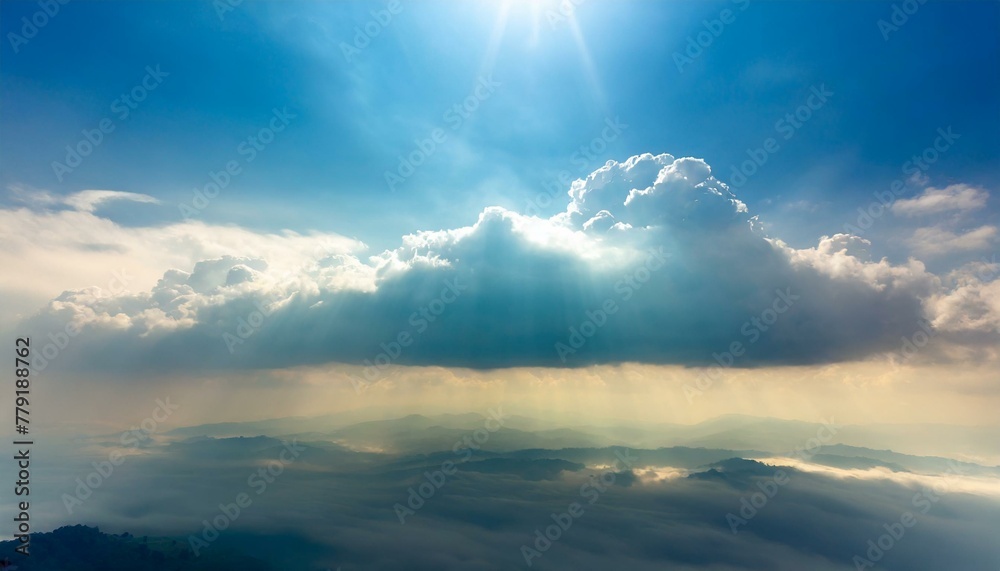 青空に広がる雲海 青空に広がる雲海