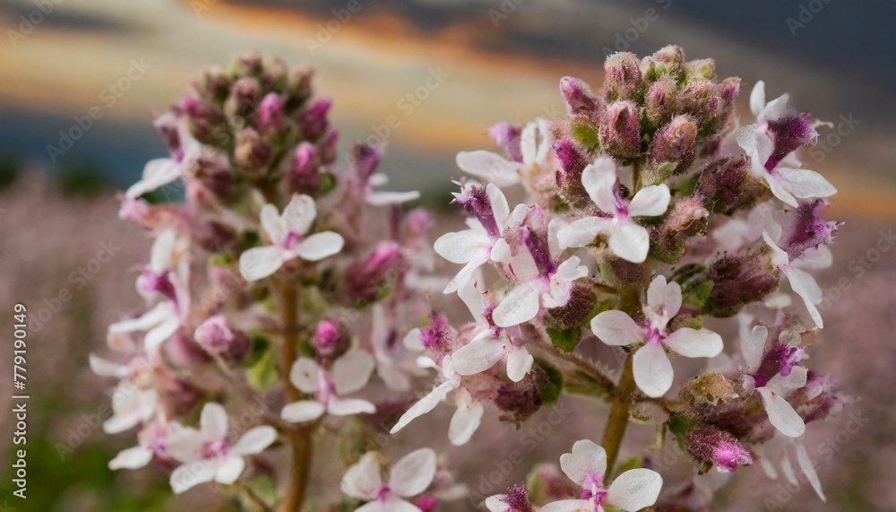 Blossoming Beauty: Detailed Close-Up of Oregano Blossoms