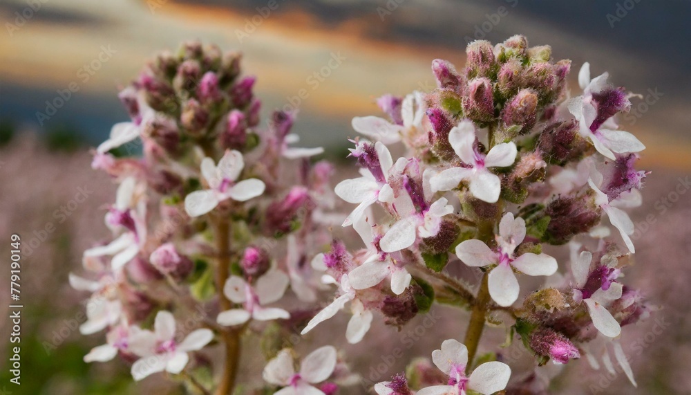Blossoming Beauty: Detailed Close-Up of Oregano Blossoms Blossoming Beauty: Detailed Close-Up of Oregano Blossoms