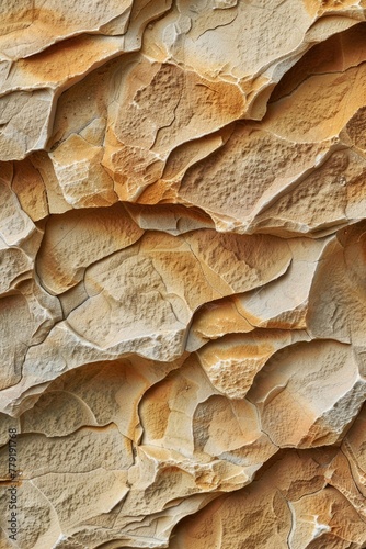 Detailed close-up view of a rock wall, suitable for backgrounds