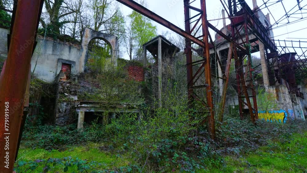 Old Ajuria factory in Araia in Alava, on the route to the source of the Zirauntza river. Aizkorri-Aratz Natural Park. Alava. Gipuzkoa. Basque Country. Spain. Europe Old Ajuria factory in Araia in Alava, on the route to the source of the Zirauntza river. Aizkorri-Aratz Natural Park. Alava. Gipuzkoa. Basque Country. Spain. Europe
