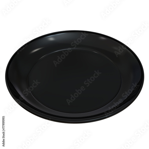 white ceramic set plate for restaurant food table 3d render illustration