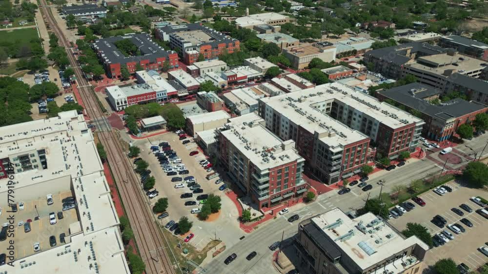 Aerial of Downtown Plano Texas