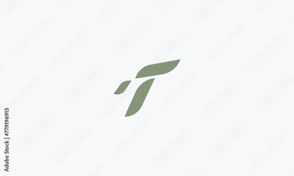 Fototapeta premium letter T monogram logo design vector illustration
