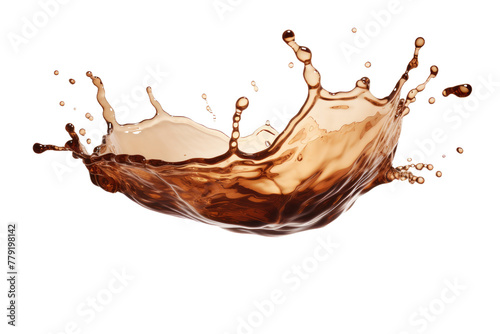 Brown Elixir Dancing in the Air. White or PNG Transparent Background.