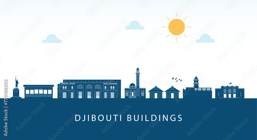 Djibouti Buildings vector