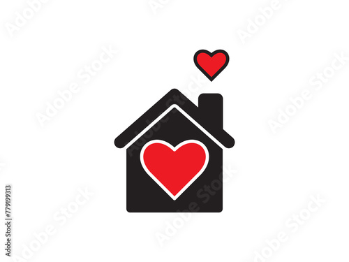 Icon a house representation, isolated against a clean background. This simple vector symbol evokes a sense of warmth and security, embodying the concept of home.