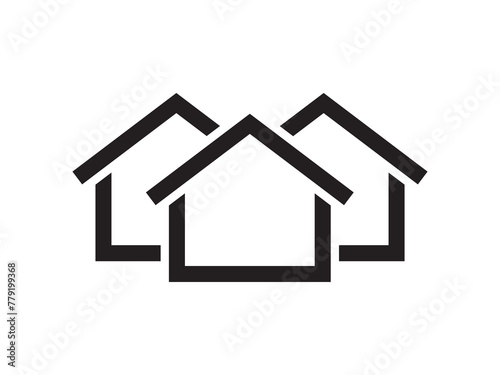 Icon a house representation, isolated against a clean background. This simple vector symbol evokes a sense of warmth and security, embodying the concept of home.