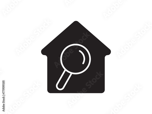 Icon a house representation, isolated against a clean background. This simple vector symbol evokes a sense of warmth and security, embodying the concept of home.