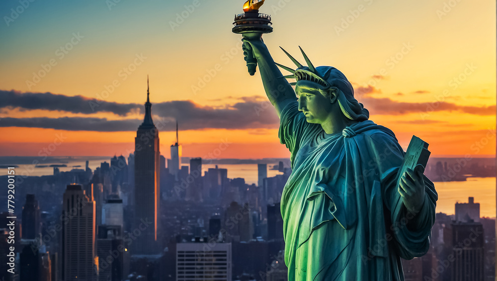 Fototapeta premium Statue of Liberty monument democracy