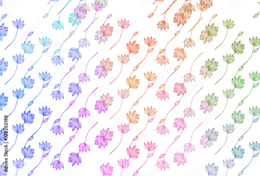 Light Multicolor, Rainbow vector doodle pattern.