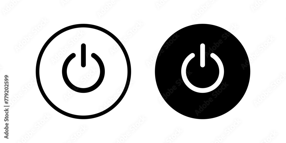 Power button icon. flat illustration of vector icon for web Power button icon. flat illustration of vector icon for web