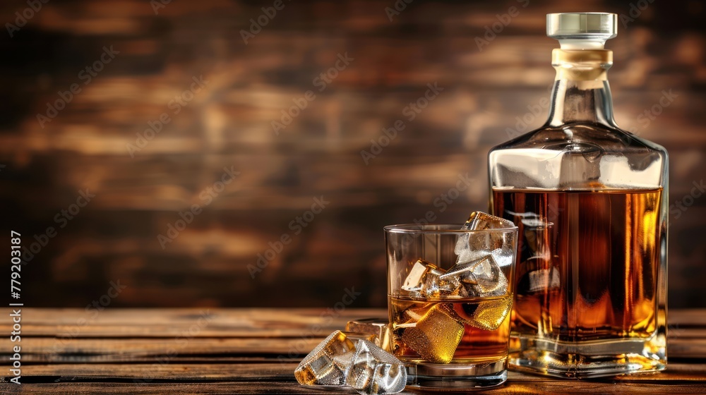 a glass of drink and a bottle a glass of drink and a bottle