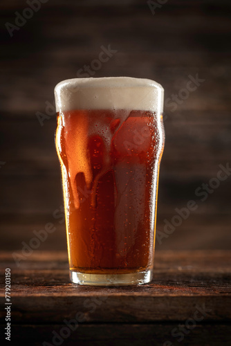 Fresh Amber Lager in a pint glass
