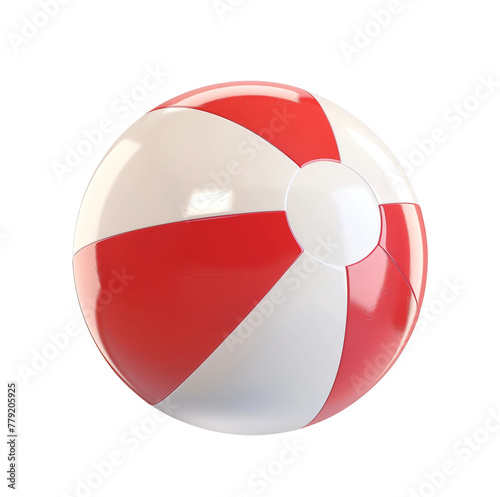 Red and white beach ball photo