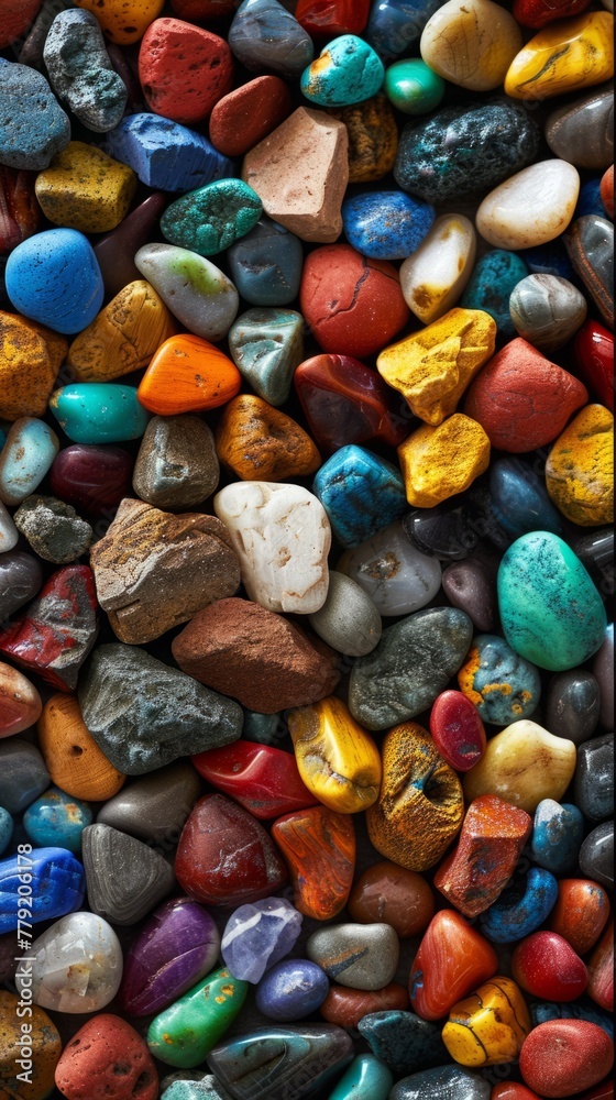 Background of small colorful stones