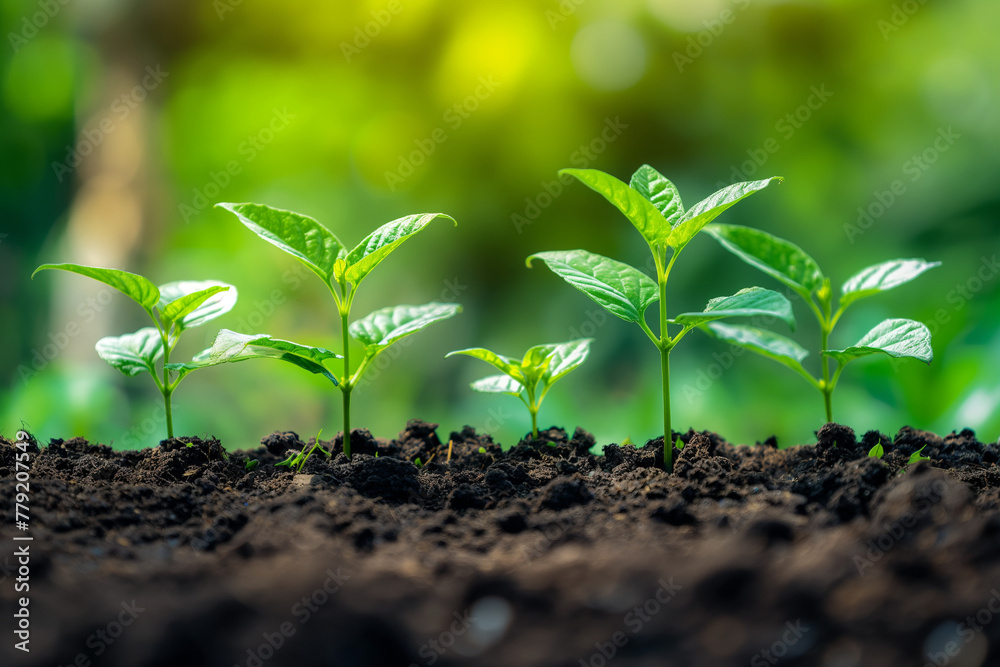 young plant in the ground young plant in the ground