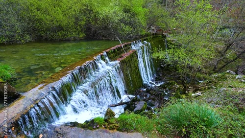 Source of the Zirauntza River in Araia in the province of Alava. Aizkorri-Aratz Natural Park in the provinces of Alava and Gipuzkoa. Basque Country. Spain. Europe photo