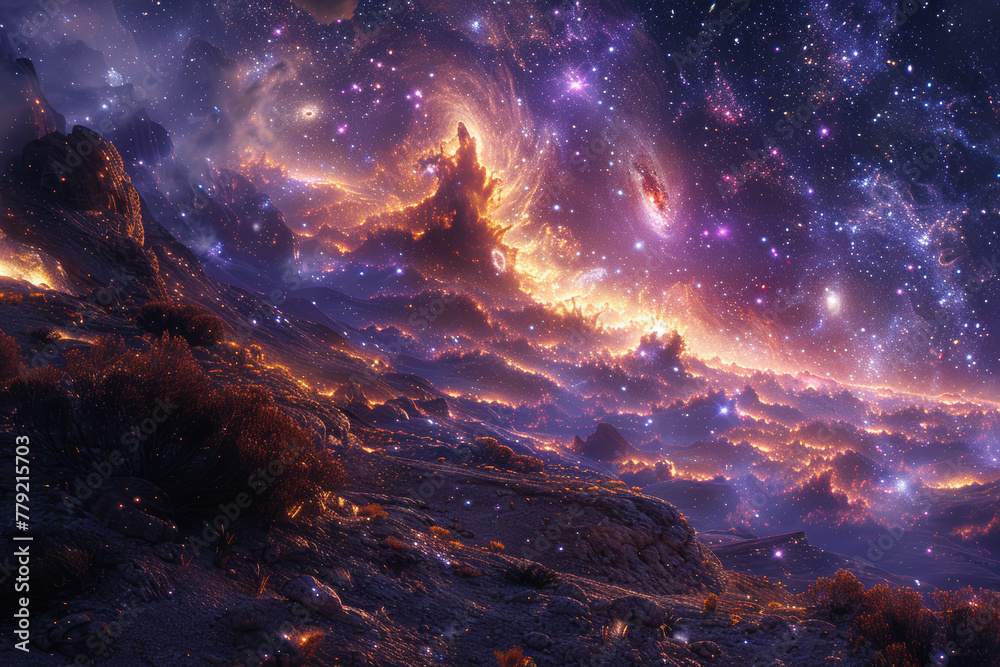 A journey through the cosmos, where the mysteries of dark matter and black holes hold the keys to understanding the universe. Concept of cosmological discovery. Generative Ai. A journey through the cosmos, where the mysteries of dark matter and black holes hold the keys to understanding the universe. Concept of cosmological discovery. Generative Ai.