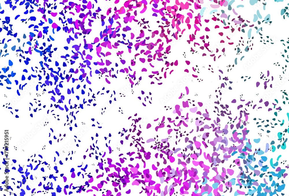 Light Pink, Blue vector template with memphis shapes.
