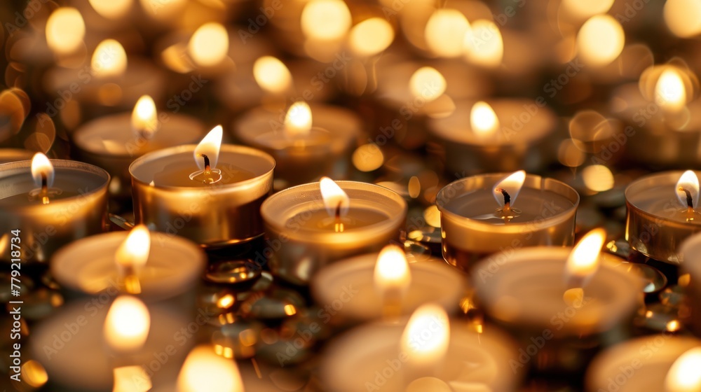 Memories day, candles on dark surface. Memories day, candles on dark surface.
