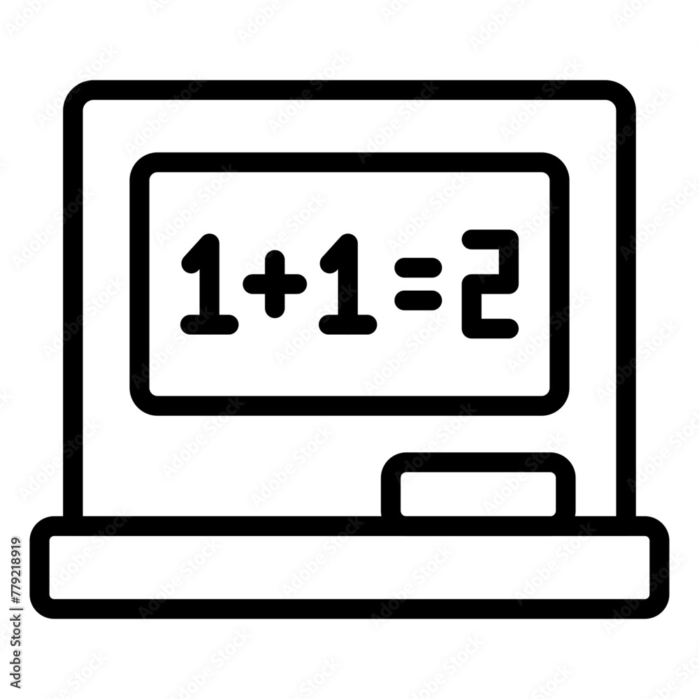 A beautiful design icon of online math class
A beautiful design icon of online math class