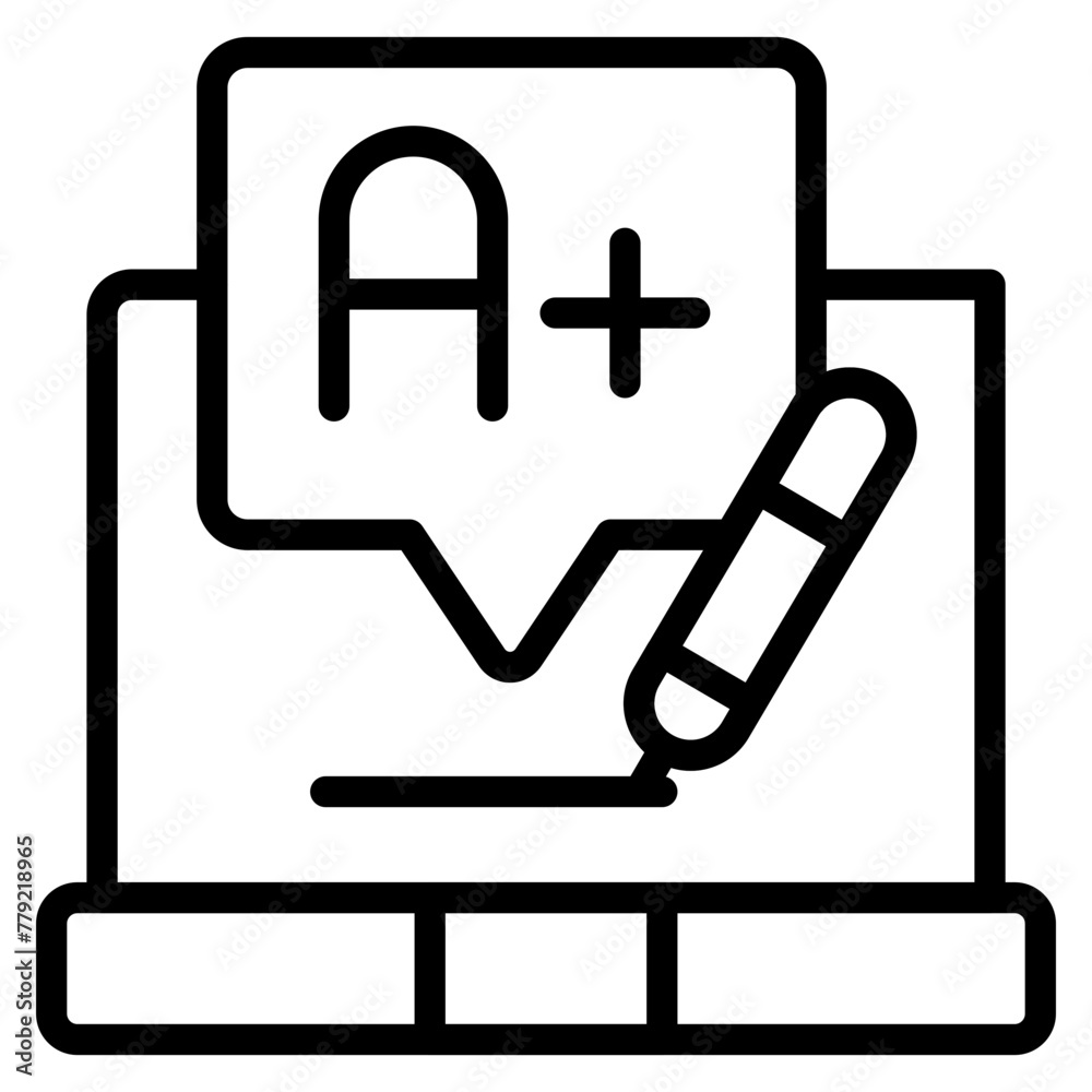 A trendy design icon of online result
A trendy design icon of online result