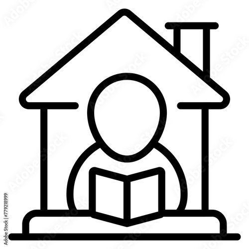 A linear design icon of pupil

