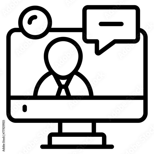 A trendy design icon of online chat

