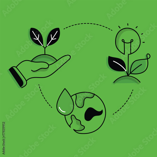 Natural Solutions Advocate. Nature Based Solutions Icon. Embrace nature based solutions with the icon, symbolizing innovative approaches rooted in natural processes for sustainable problem solving.