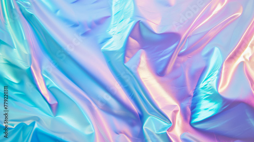Photo holographic foil texture background, soft pastel gradients