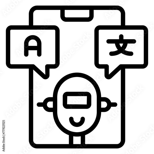      Vector design of language translator icon

