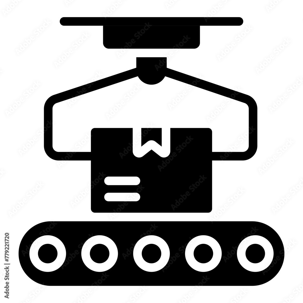 Conveyor belt icon, robot packaging editable vector
Conveyor belt icon, robot packaging editable vector