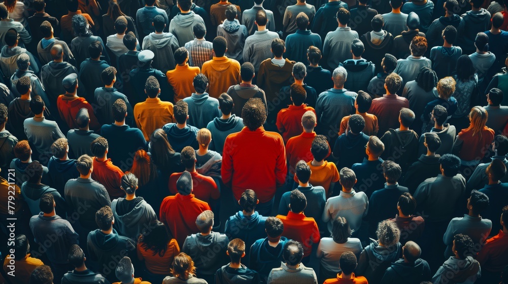 Obraz premium Crowd of People Standing Together