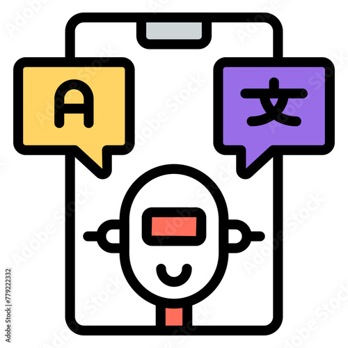      Vector design of language translator icon

