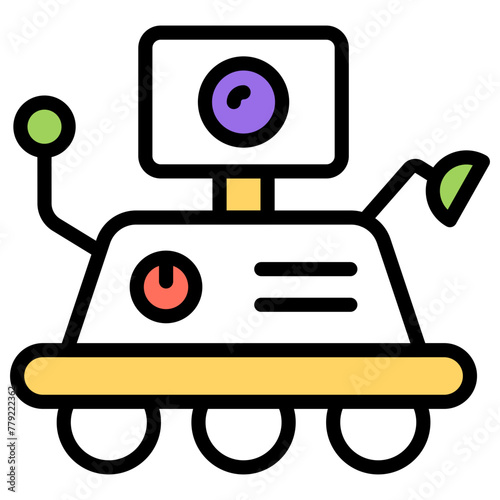A unique design icon of space rover 

