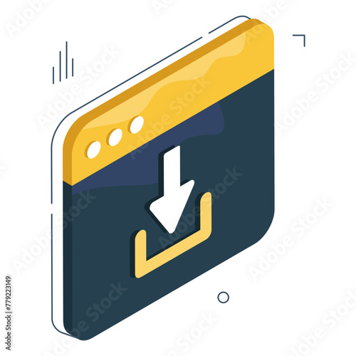 Creative design icon of web install 

