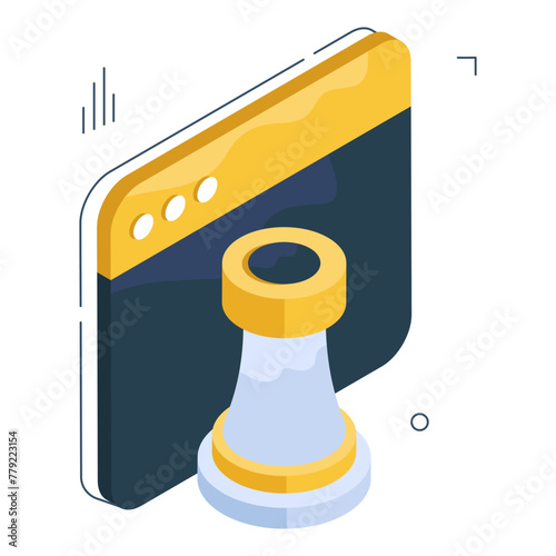 Modern design icon of digital strategy 

