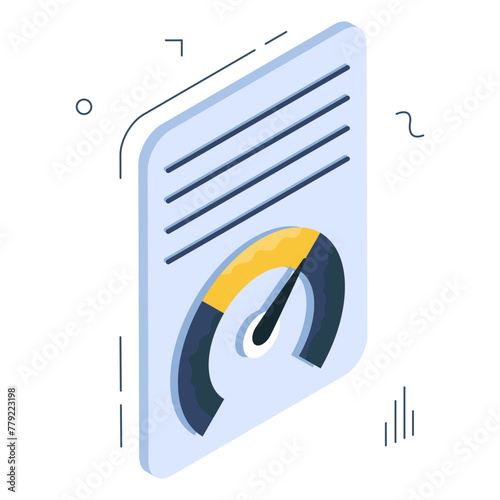 An icon design of page speed test 


