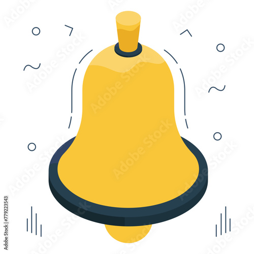       A trendy vector design of bell icon

